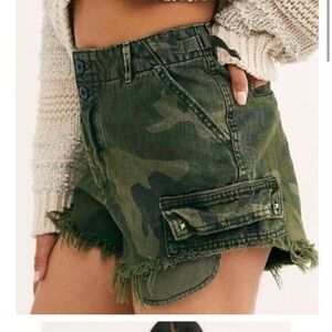 We the free camo Jean shorts